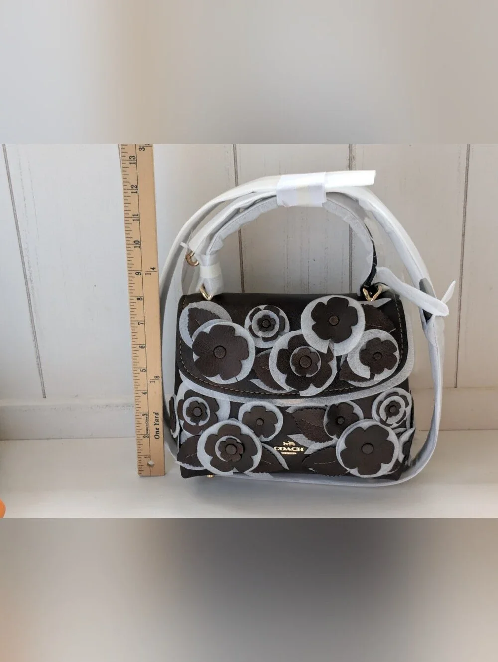 Coach Floral Appliques Emory Satchel NWT